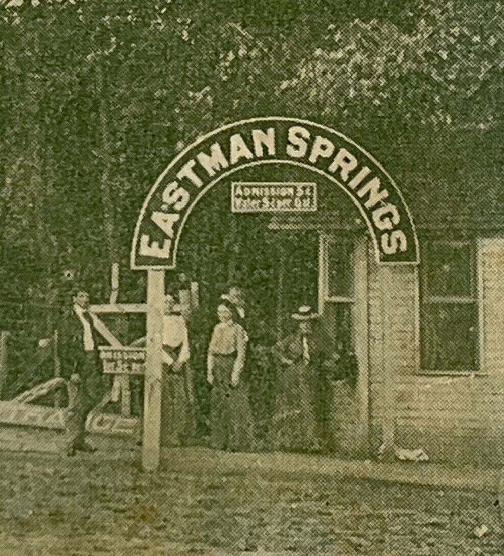 Antique 1916 Ephemera Litho Postcard Souvenir Entrance Eastman Springs Resort